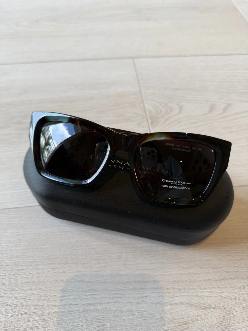 Donna Karan Dark Tortoiseshell Cat-Eye Sunglasses
